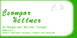 csongor wellner business card